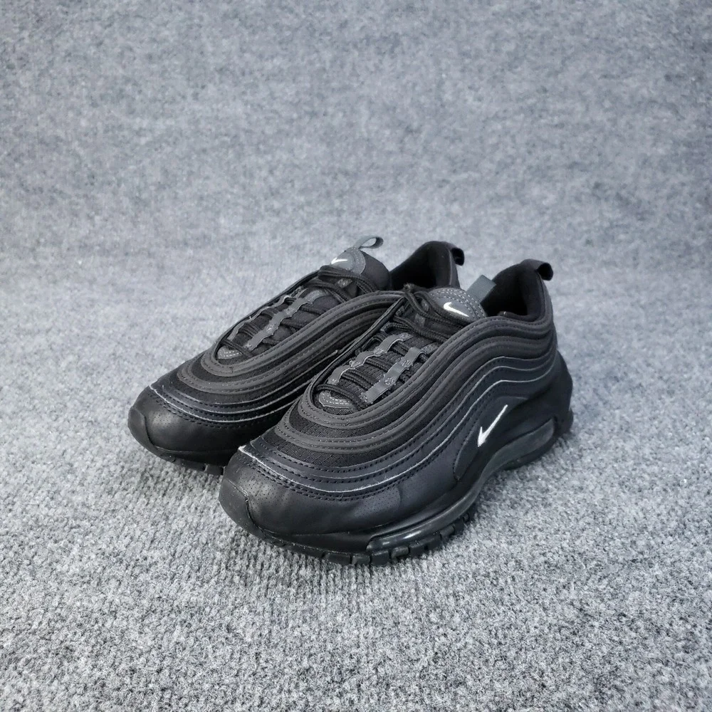 Nike‎ Air Max 97 GS Shoes Kids Youth SIze 4.5 Triple Black Running Sneakers